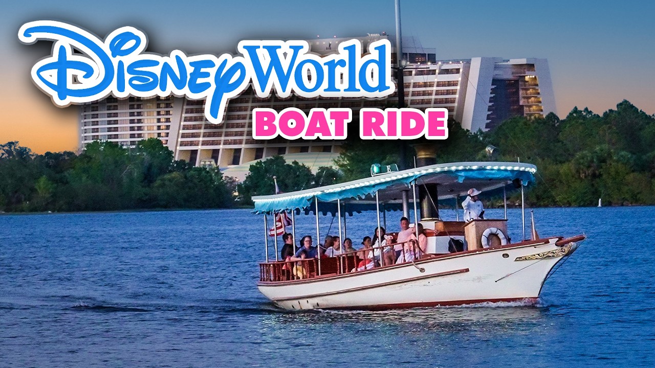 Scenic Sunset Boat Ride from Disney&rsquo;s Polynesian Resort to Magic Kingdom 2025 [4K POV]