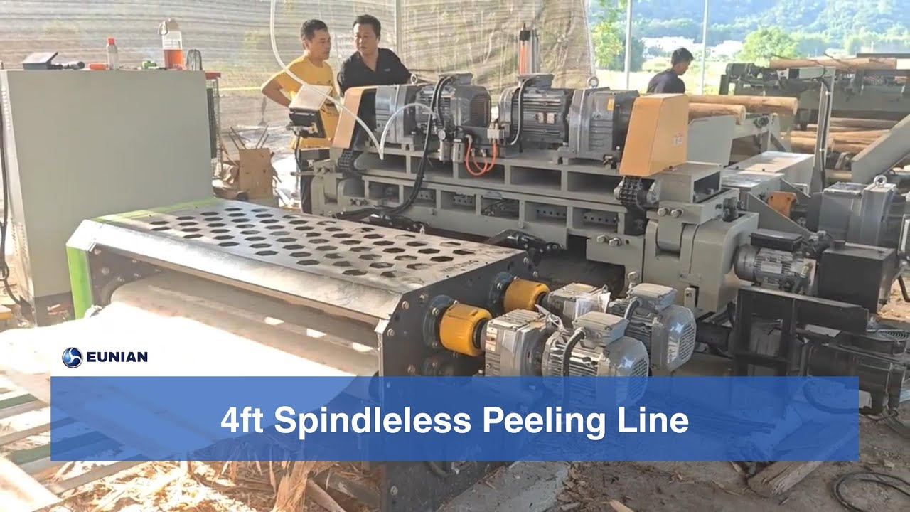 4ft Spindleless Peeling Line | High-Precision Veneer Production by EUNIAN