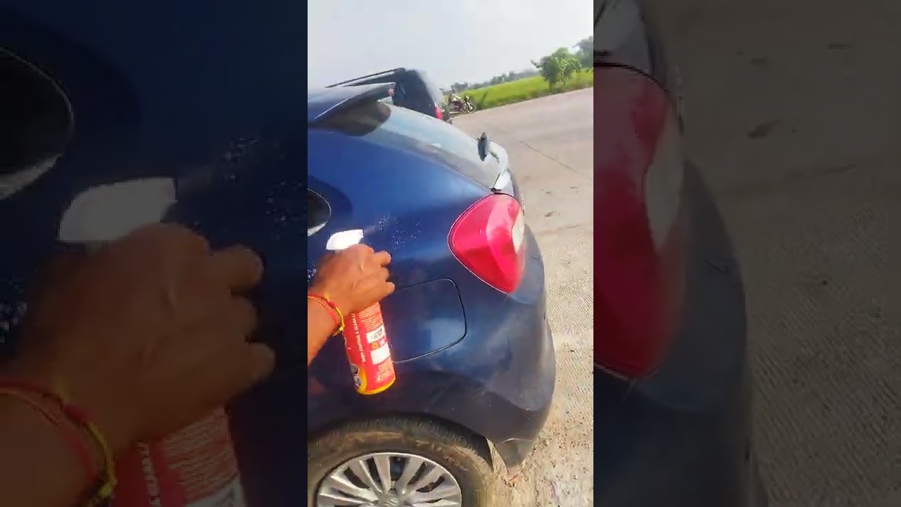 Scratch removal at Gonda Barabanki toll plaza....