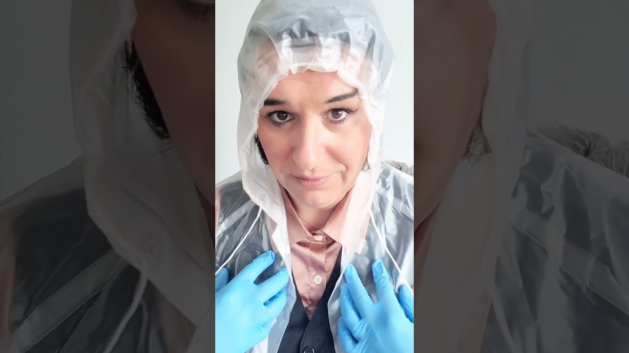Trying different Raincoat with Gloves ASMR 