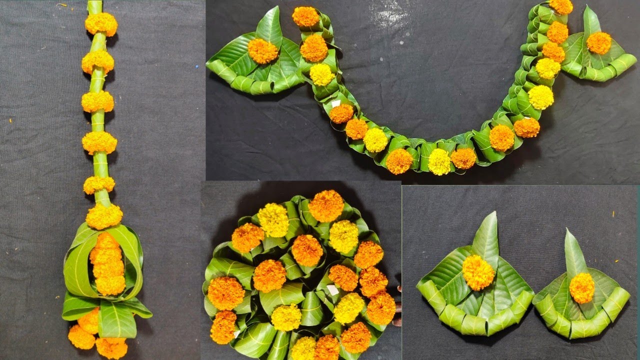 Toran design for Diwali/door wall mango leaves decoration ideas/mango leaves garland