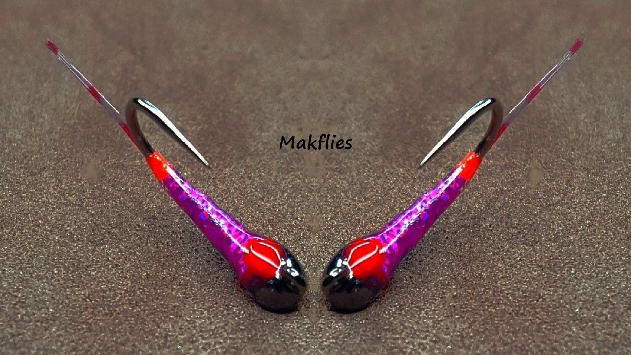 Fly Tying a Deep Purple Perdigon River Nymph by Mak