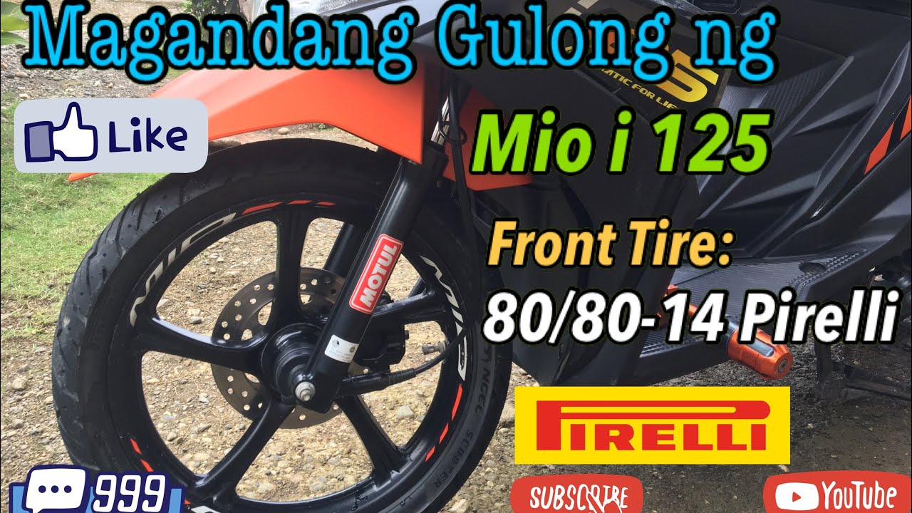 Magandang Gulong ng mio i 125 front tire 80/80-14 Pirelli angel scooter 🛵👍👌