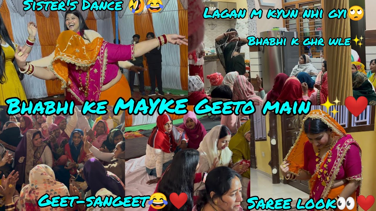 Bhabhi ke ghar geeto me gye❤️ || Ladies sangeet🦚🦚 || Khoob mazak masti ki ❤️❤️ || Dance party💕