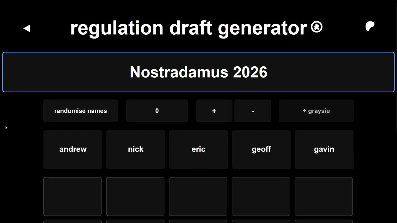 Are We Nostradamus 2026 // Regulation Supplemental