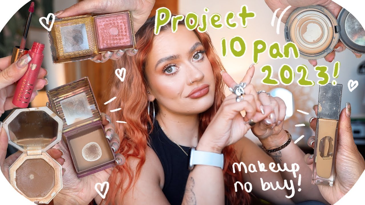 STARTING MY 2023 PROJECT 10 PAN! MAKEUP SPENDING BAN! | EmmasRectangle