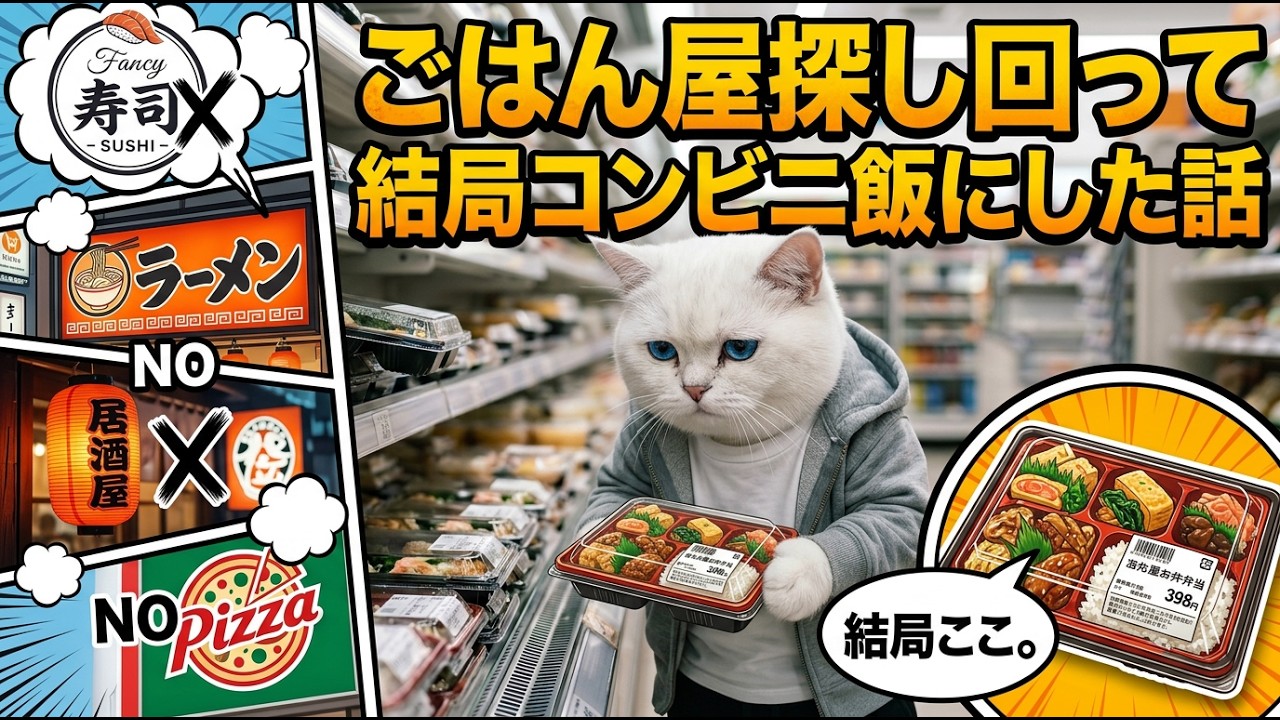 ごはん屋探し回って結局コンビニ飯にした話