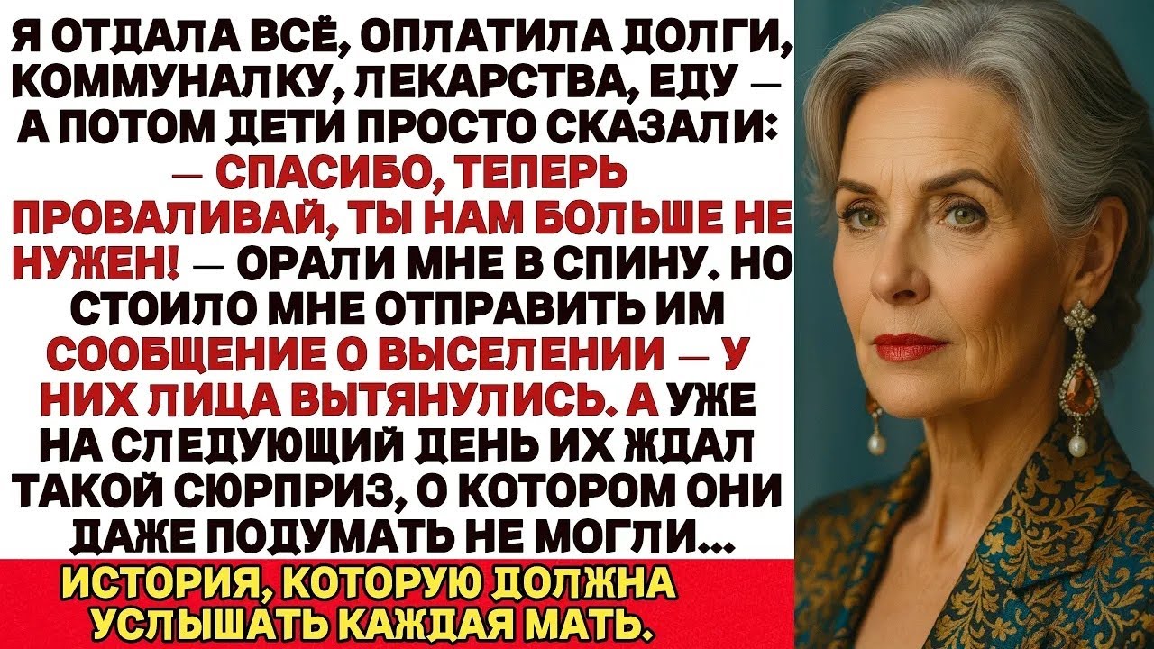 Я Я Оплатил Все Счета, А Потом Мои Дети Выгнали Меня Но Я Отправил Им Уведомление О Выселении И