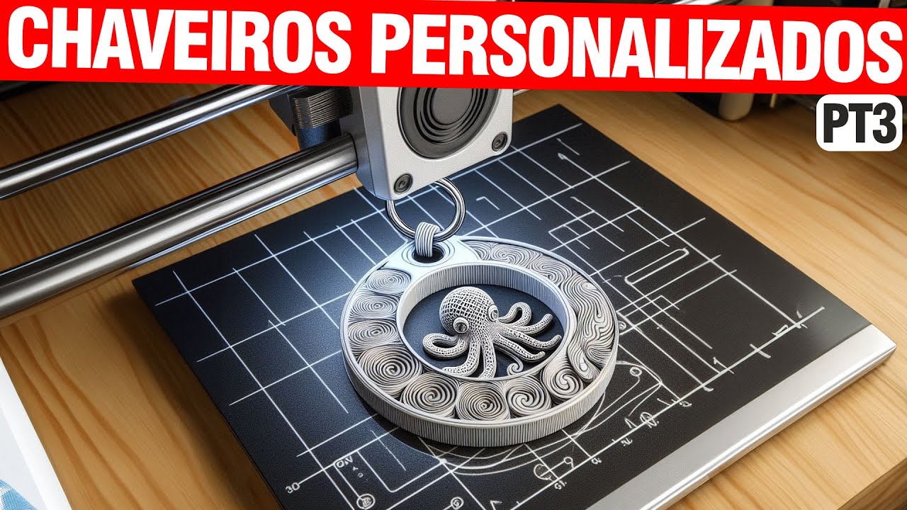 CHAVEIROS PERSONALIZADOS: NA IMPRESSORA 3D - DA TELA AO BOLSO - PT3
