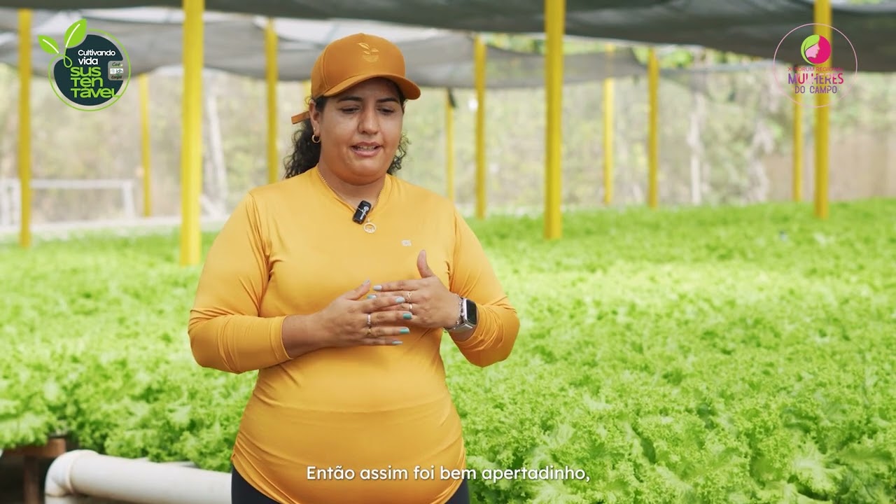 Produtora Luciana Vogt, dona da Luna Hortaliças participou do XI Fórum Regional Mulheres do Campo