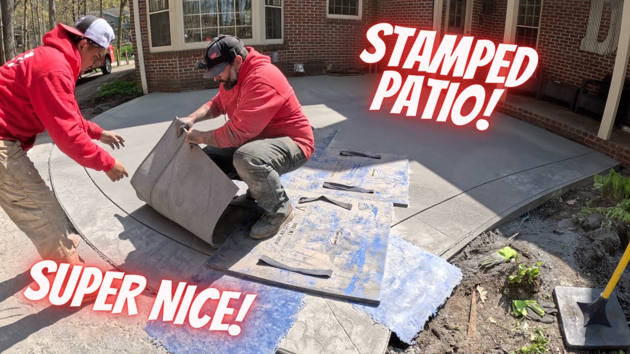 New colored and stamped patio in a day!
