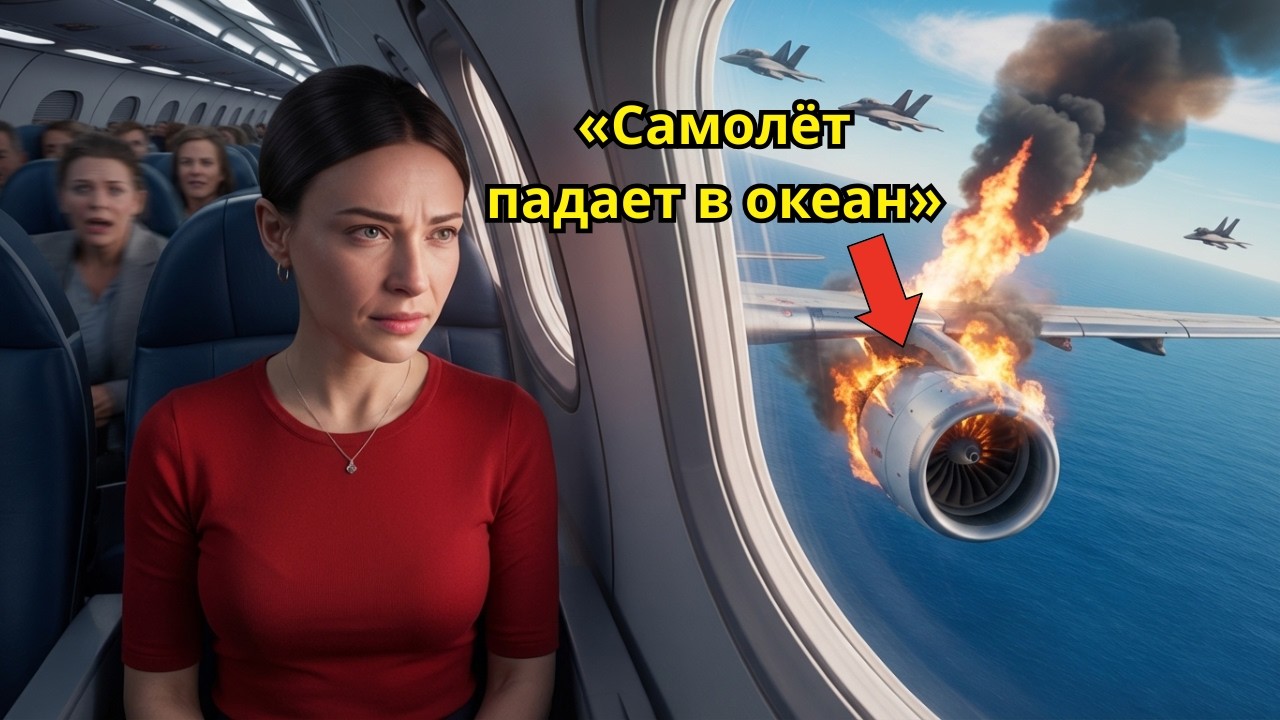 Тихая женщина на месте 12C — самолёт падает в океан, и F-22 слышат: «Позывной Shark»
