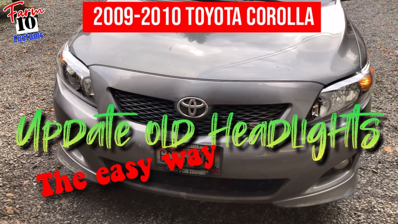 Toyota Corolla 2010 года, замена фар
