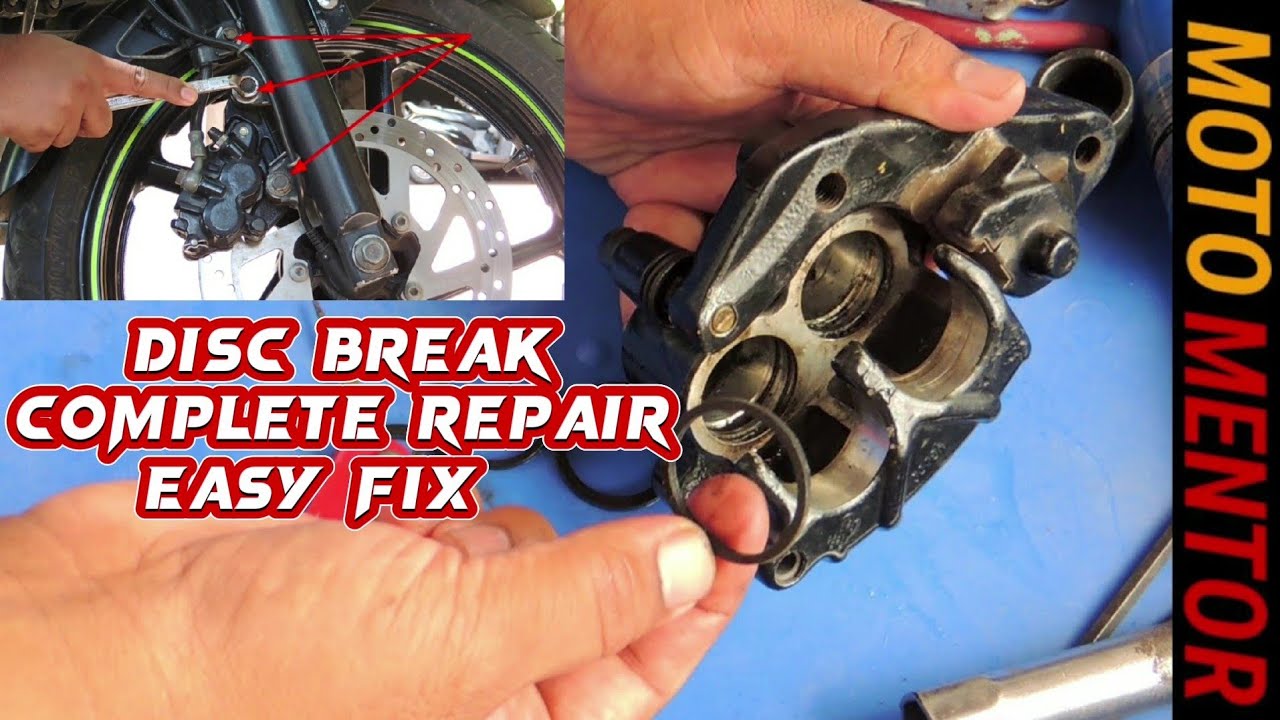HOW TO REPAIR JAMMED DISC BREAK OF BIKE FULL SERVICING EASY DIY