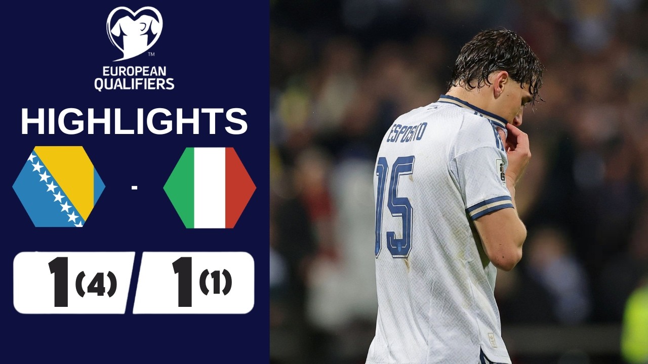 Bosnia Erzegovina - Italia 1-1 (PEN 4-1) | Highlights | Qualificazioni Mondiali