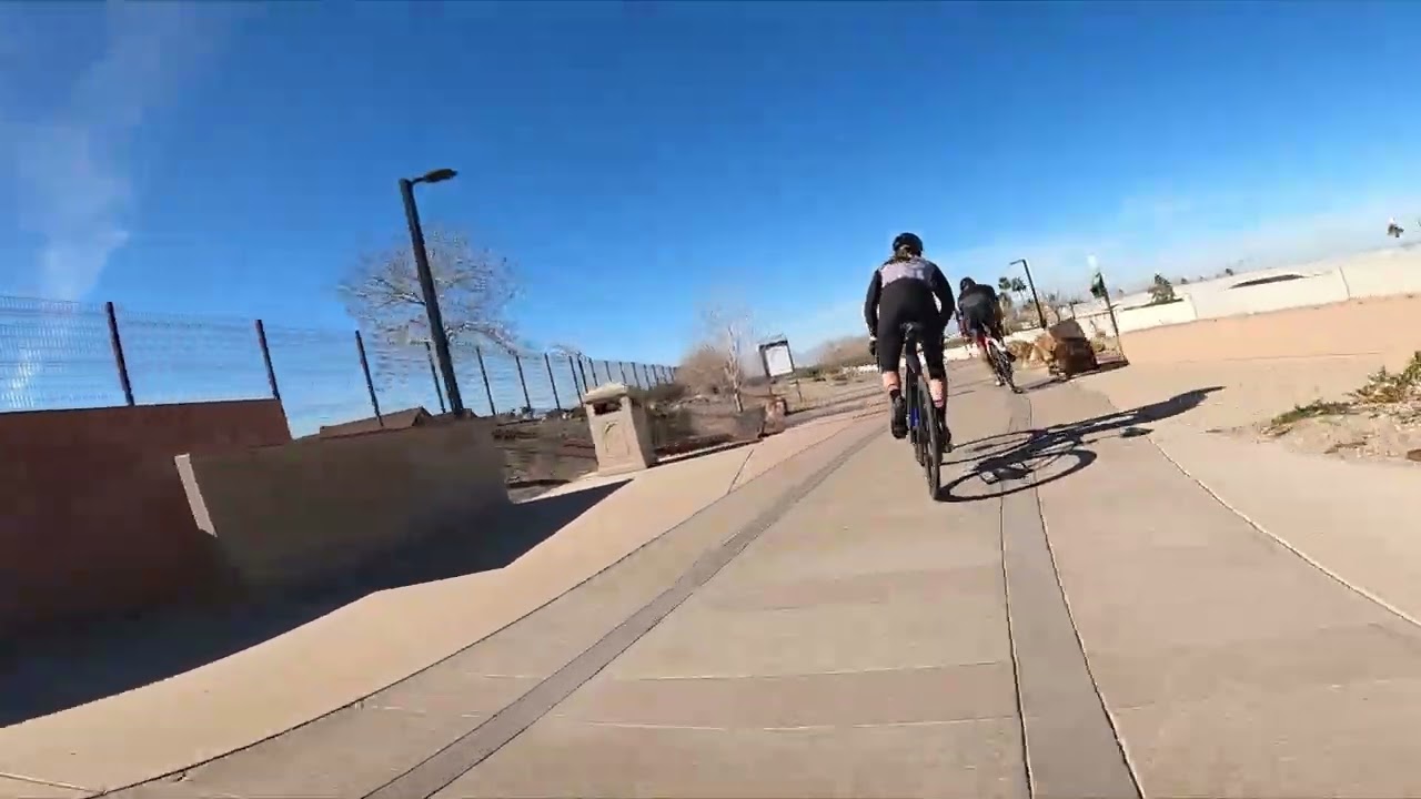 Trying to keep up with young fast cyclists