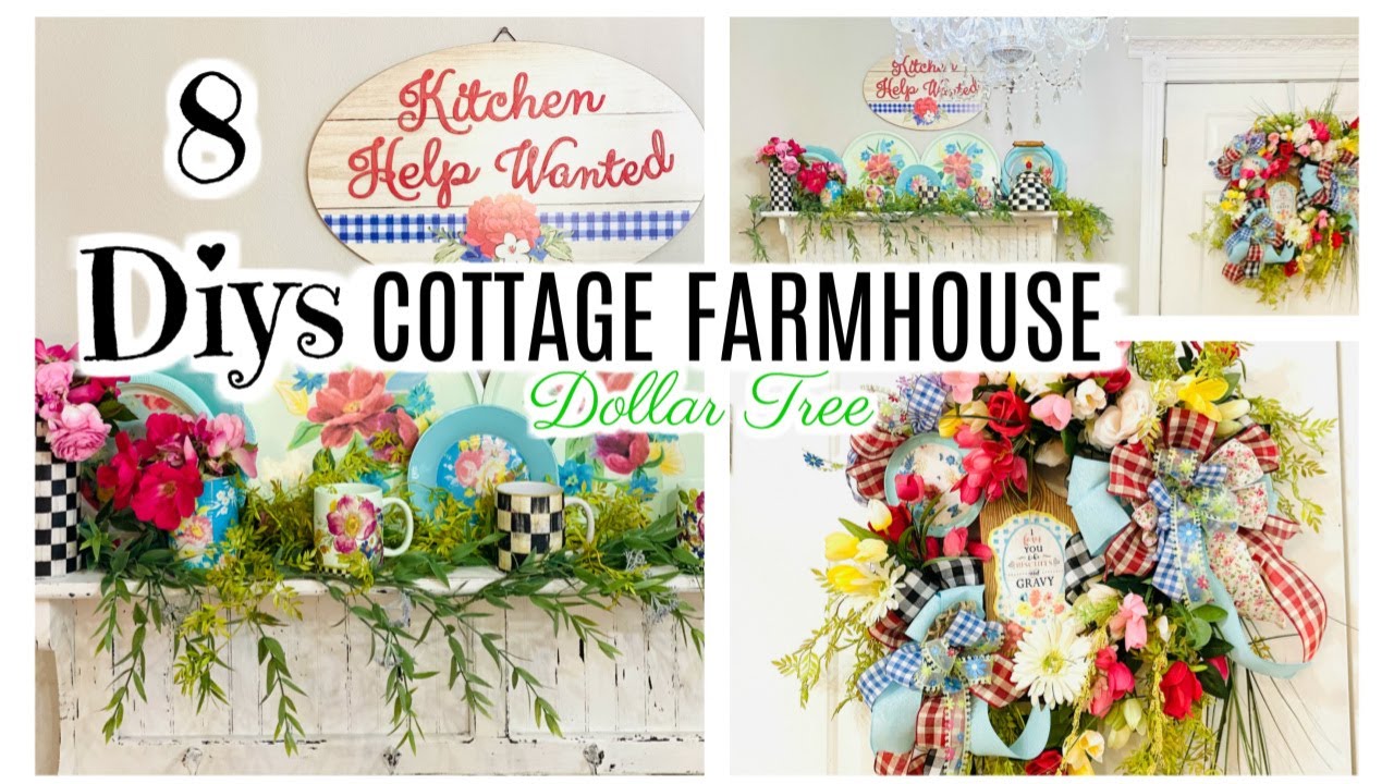 8 DOLLAR TREE DIYS FARMHOUSE COTTAGE 