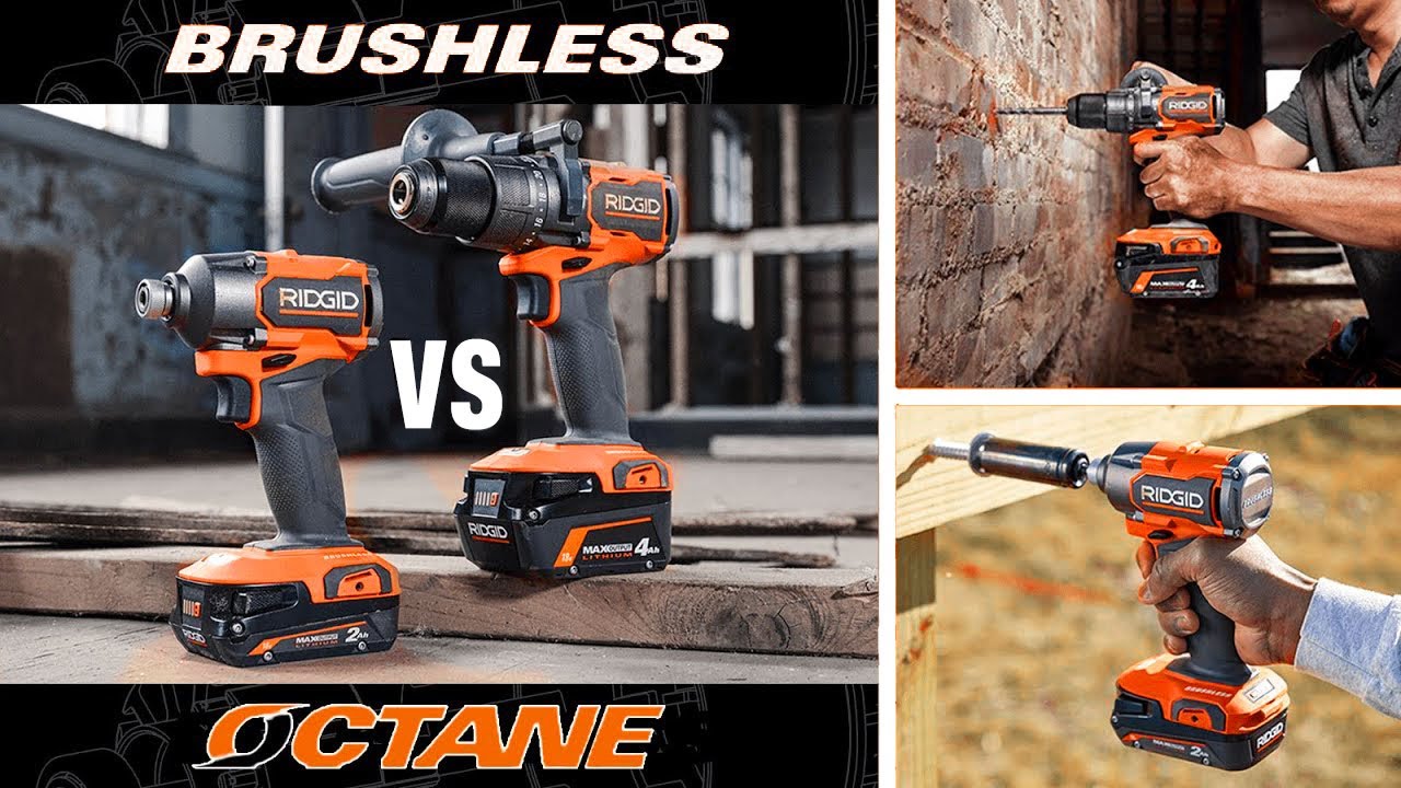 Ridgid 18V Brushless vs Ridgid Octane — Hammer Drill and Impact Driver Head-to-Head Challenge