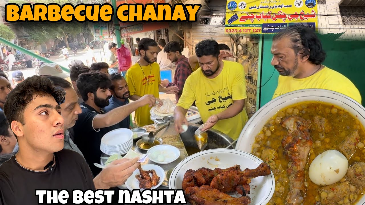 ONE OF THE BEST AND UNIQUE LAHORI NASHTA- SHEIKH G BBQ AND KABAB CHANAY