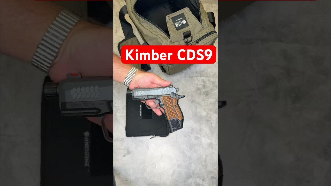 Kimber CDS9 fit in Padded Pistol Pouch for the Lynx Defense Range Bag 