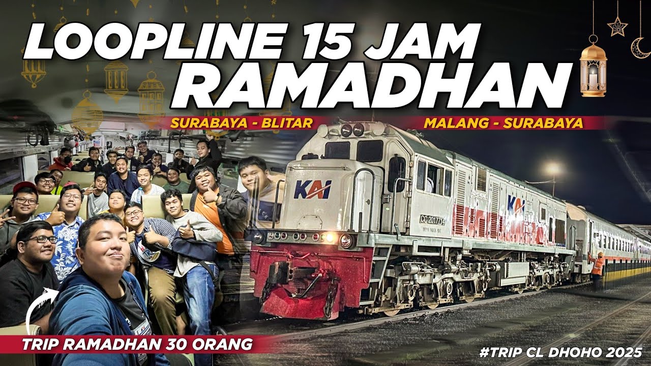 TRIP SERU 15 JAM MUTER-MUTER JATIM🤩 BUKA PUASA DI KERETA!! Trip Loopline Dhoho Kalah Silang 15 Kali
