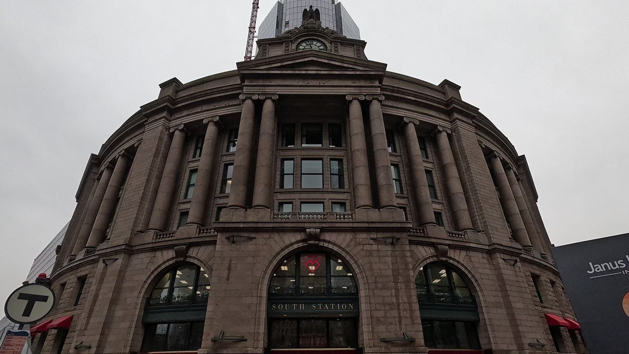 ⁴ᴷ⁶⁰ Walking Boston, MA: South Station Transportation Center