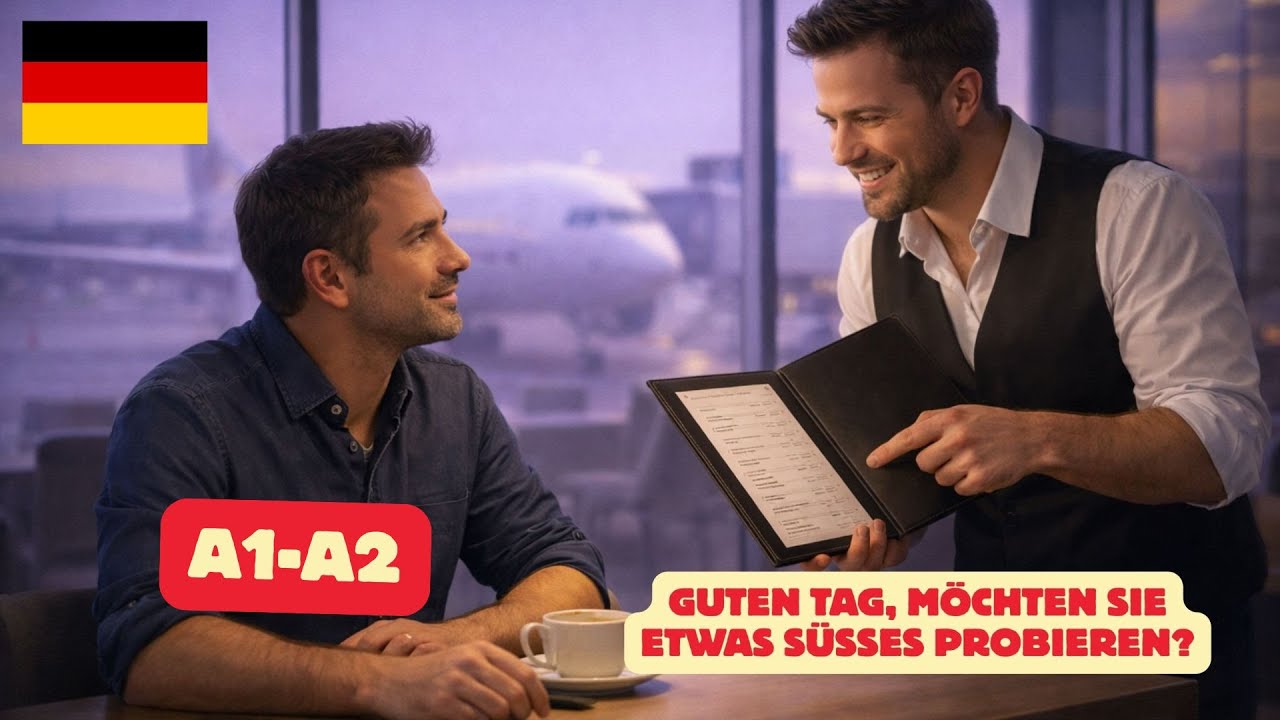Deutsch von Null an: Dialoge im Caf&eacute; (A1&ndash;A2) | German Podcast