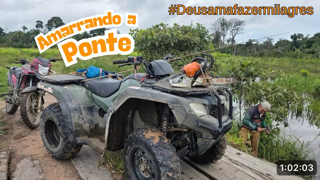 Amarramos as pontes ,pra não ficarmos ilhado de novo .  É água demais. 