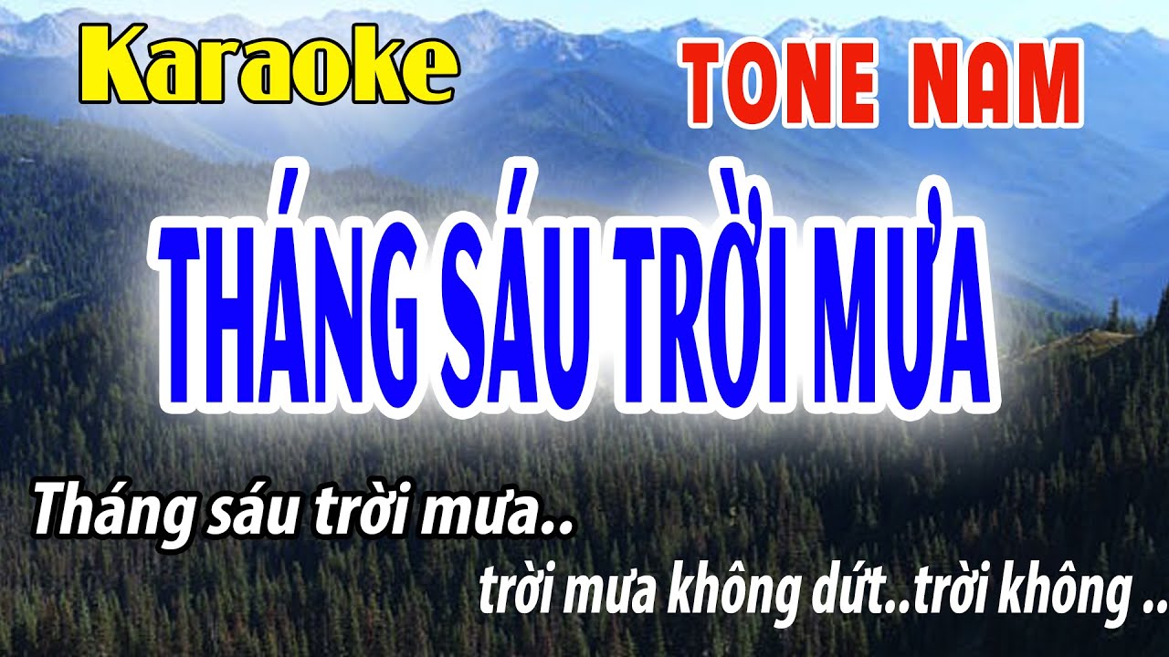 Tháng Sáu Trời Mưa Karaoke Tone Nam | Gm | Đời Sống và Âm Nhạc
