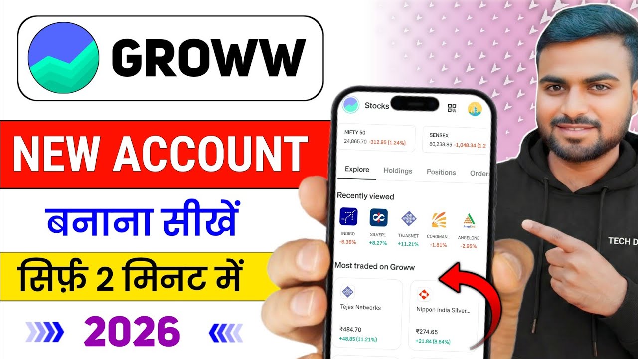 Groww App Me Demat Account Kaise Banaye | Complete Account Opening Process 2026