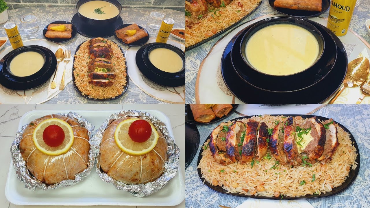 #وصفات_رمضان 🌙🌙حساء صحي مع ارز طايب مزربع مع افخاذ الدجاج المحشية بطريقة سهلة جربوها روووعة ✅️