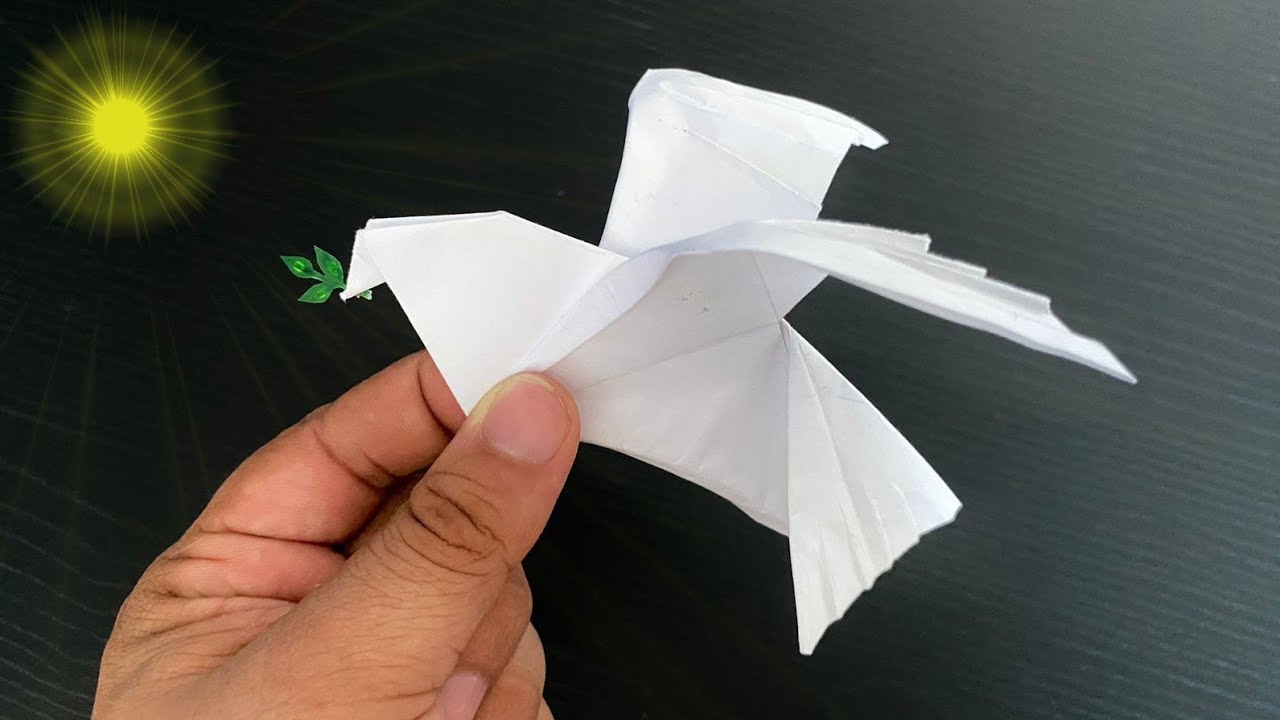 Como hacer una Paloma de la Paz 🕊️❤️ origami Paloma facil / origami paper pigeon