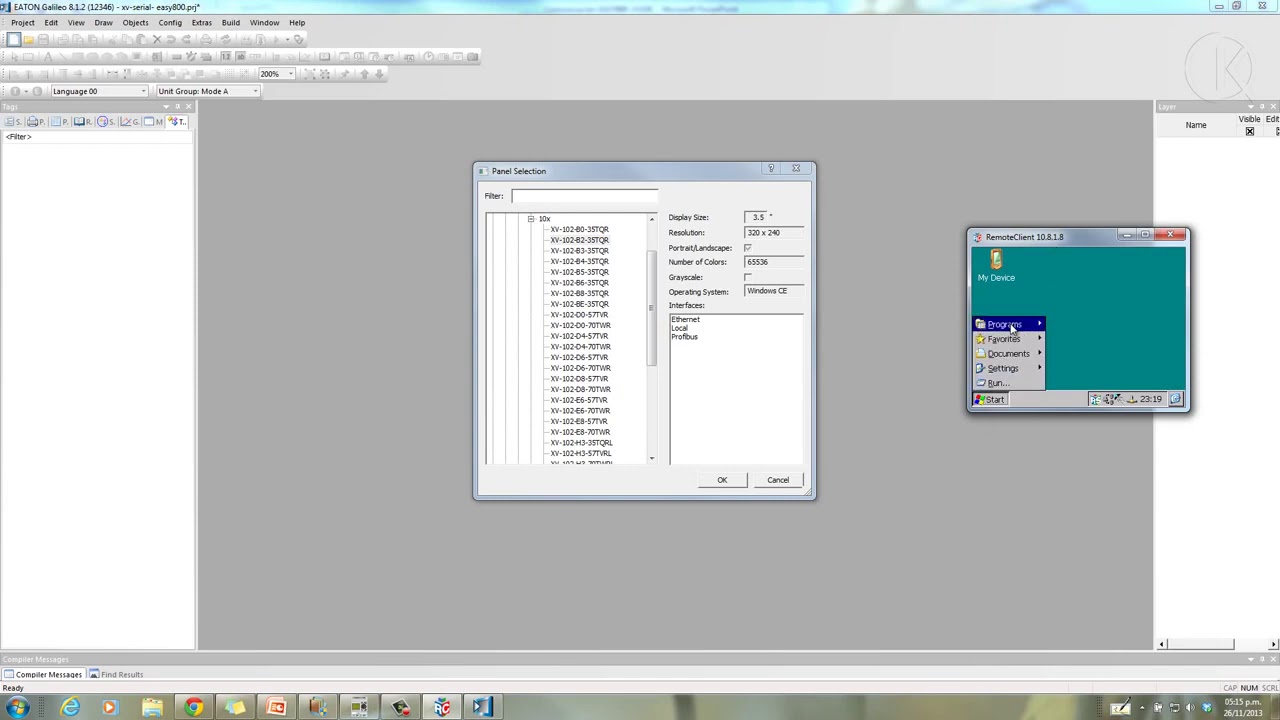 Easy800 XV100 con Galileo