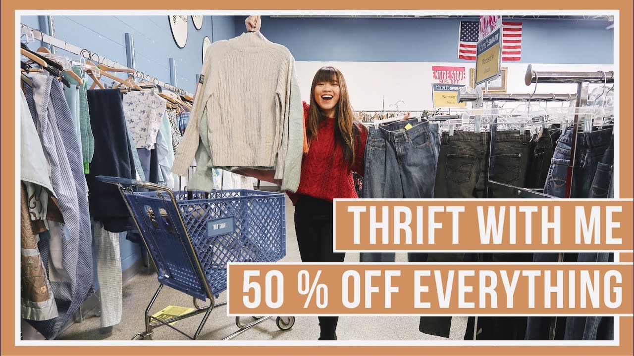THRIFT WITH ME // 50% OFF EVERYTHING!