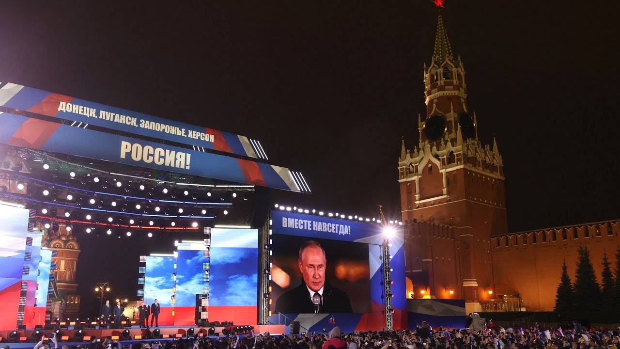 Rally Concert &ldquo;People's Choice. Together forever&rdquo; Red Square 30 September 2022 Russian Anthem