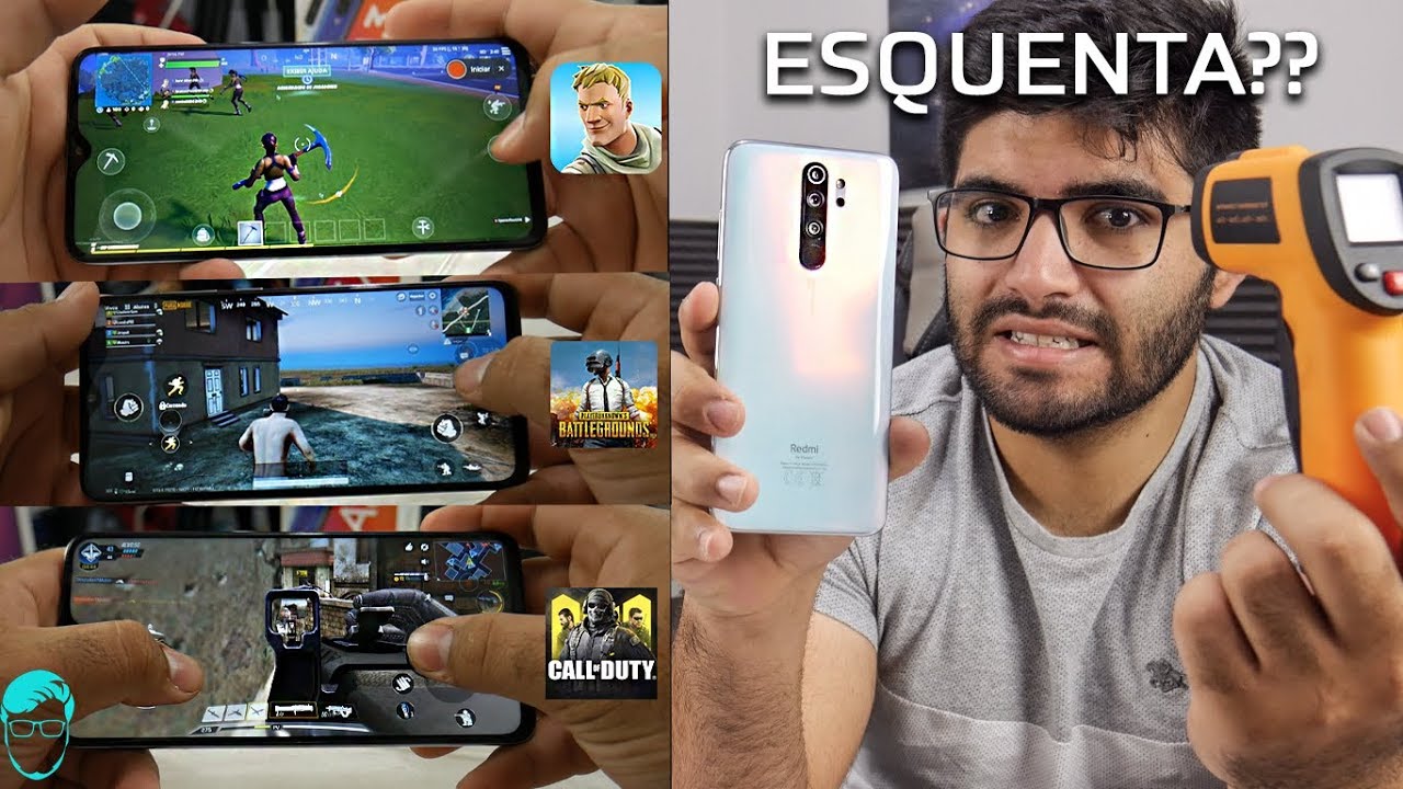 REDMI NOTE 8 PRO - O MAIS POTENTE e BARATO para RODAR; FORTNITE/PUBG/CALLOFDUTY! ESQUENTOU? 😰😱