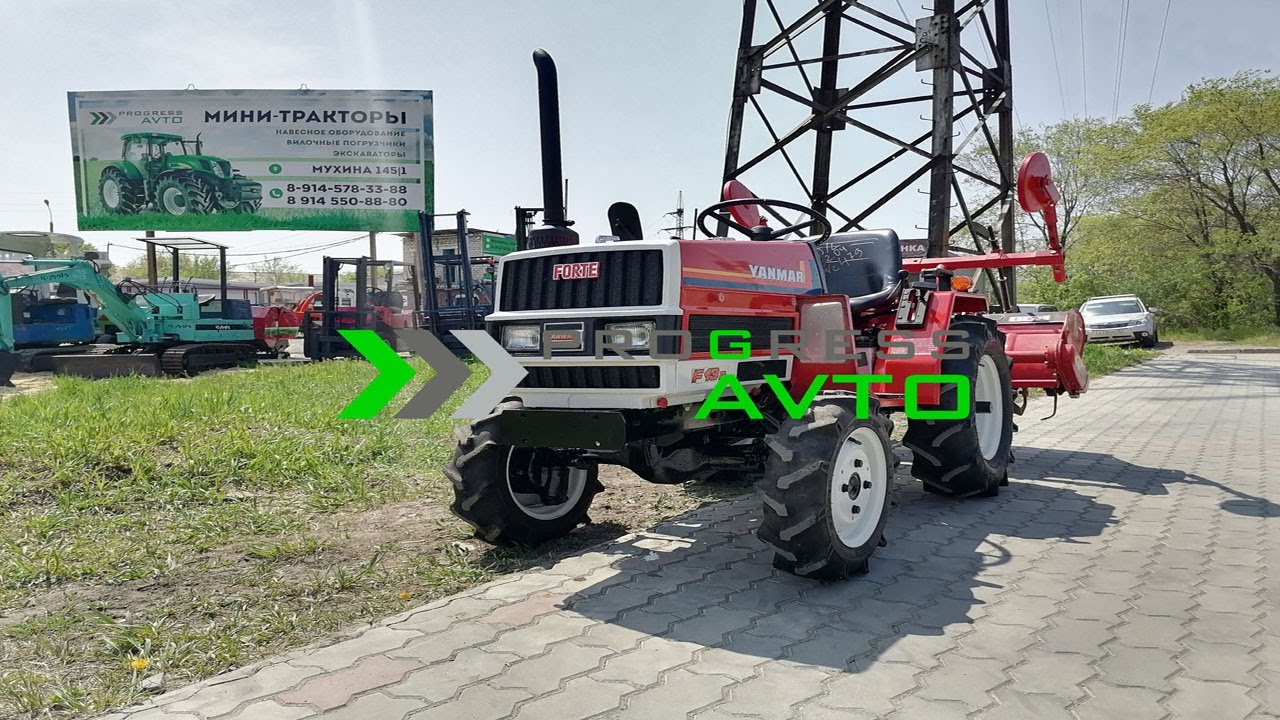 Небольшой удобный и по карману Yanmar F13D смотри обзор японского минитрактора от PROGRESS AVTO