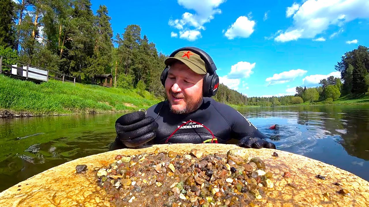 ОТКРЫЛ СЕЗОН ПО ЗОЛОТУ. КОП В ВОДЕ. КЛАДОИСКАТЕЛЬ РУСЯ.