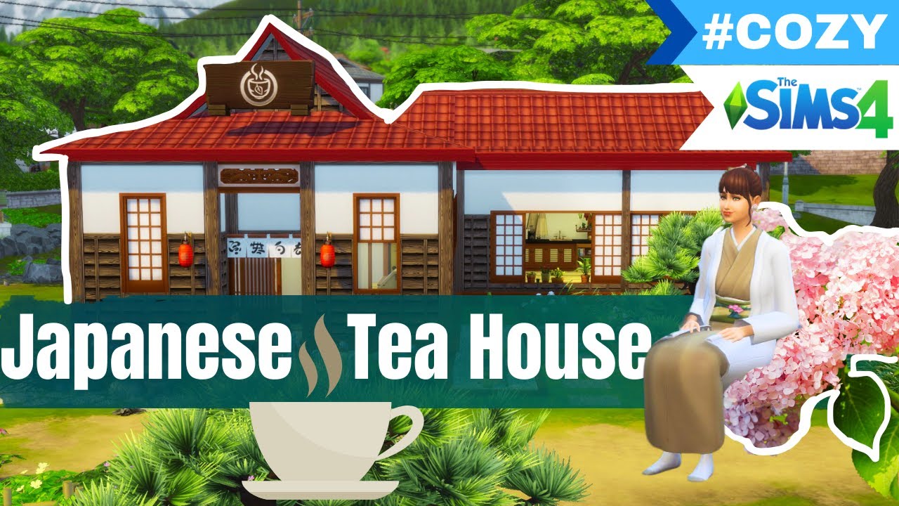 Authentic Japanese Tea House 🌿 | Sims 4 Speedbuild /no CC/w voiceover