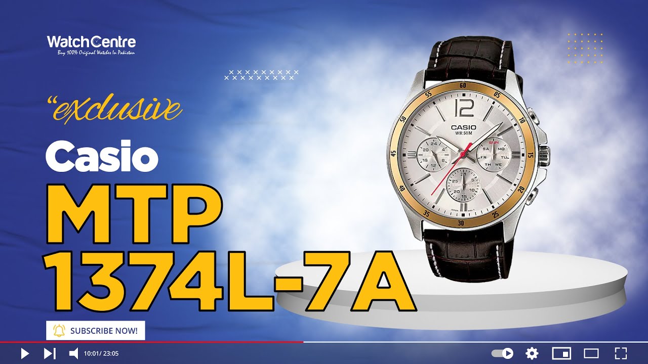 Обзор мужских часов Casio MTP-1374L-7AV с коричневым кожаным ремешком и серебристым многострелочн...