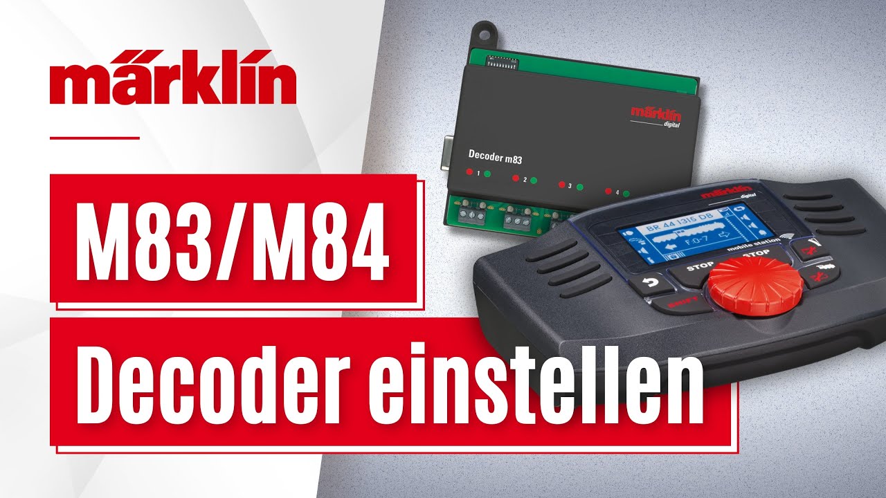 Märklin M83 und M84 Decoder einstellen