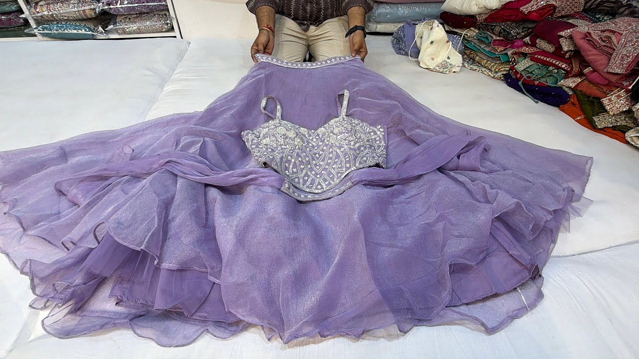 Chickpet Bangalore wholesale designer Lehangas ||single piece courier available  