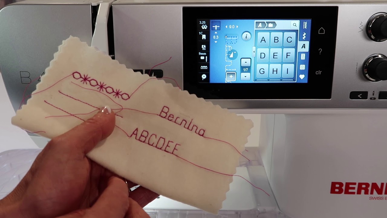 Bernina 480 67 Как программировать буквы в памяти