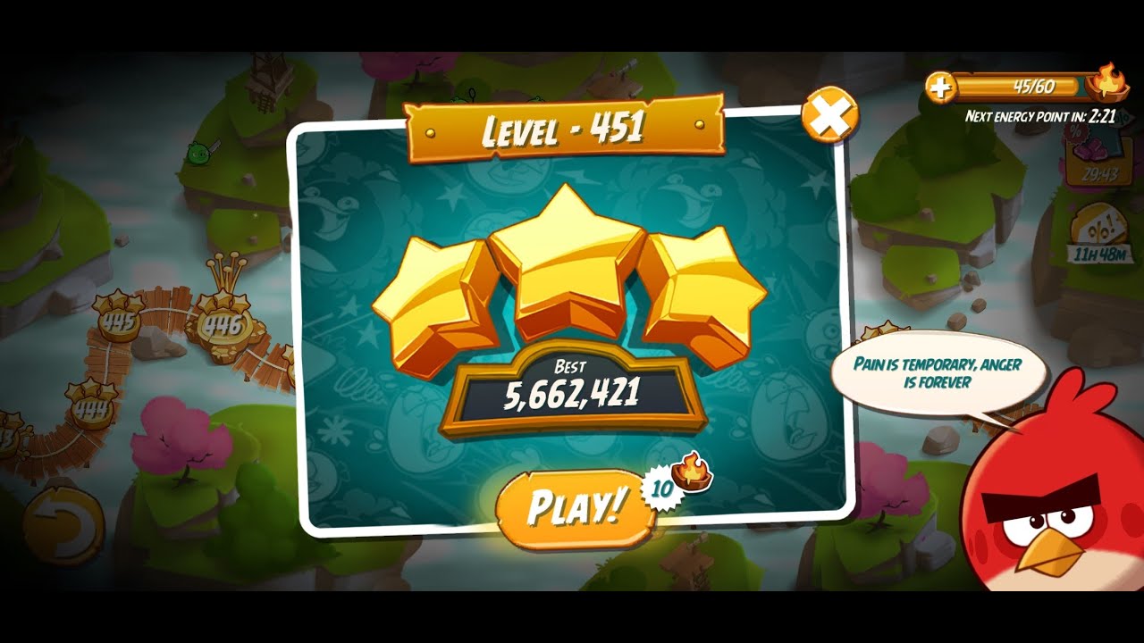 Angry Birds 2 | Rescuer | Level 451 | Hitting Fun | Angry Bird 2 Show