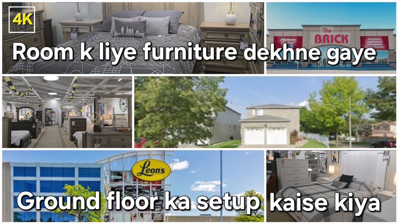 Ground floor ka setup🏠 | Room k liye Furniture dekhne gaye | Leons Furniture Canada🇨🇦 | The bricks💺