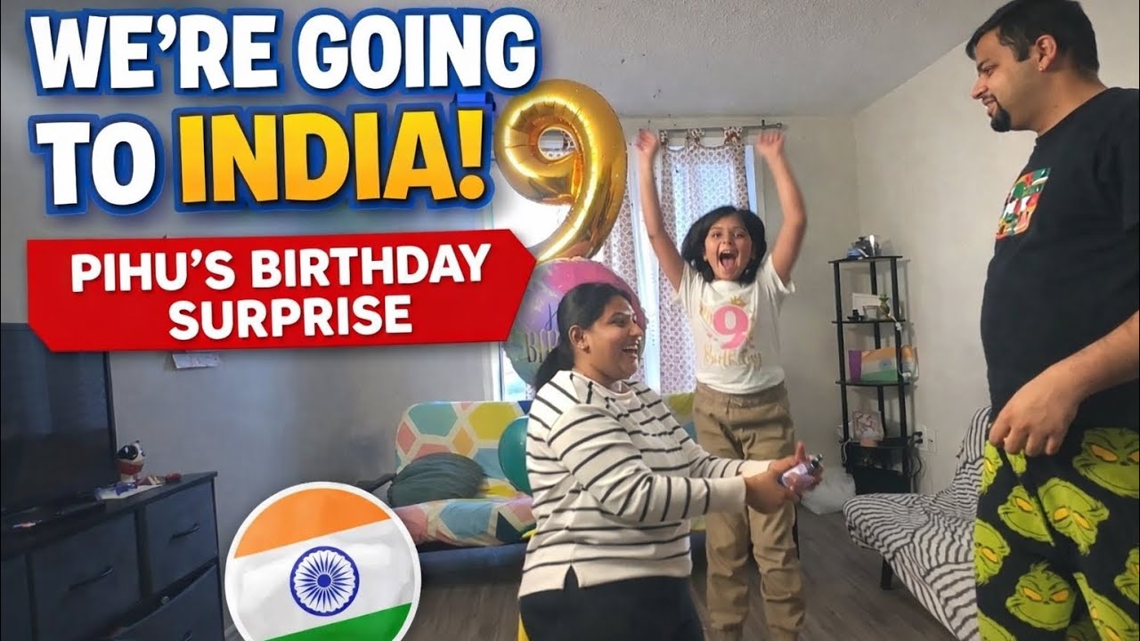 Pihu’s Birthday Wish Came True 🇮🇳🎂 | Surprise India Trip Revealed #viral #gujaratiincanada 