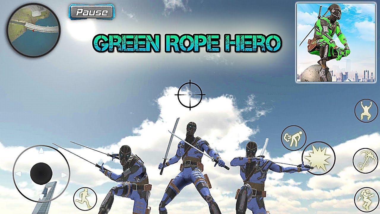 Green Rope Hero: Vegas City #4 Double Katana - Samurai Weapons