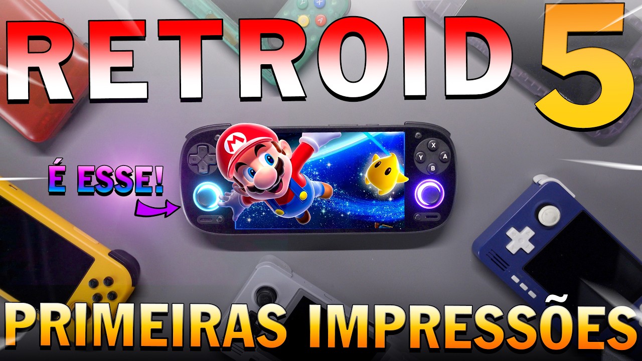 Retroid Pocket 5 rodando SWITCH, Wii, 3DS e PS2! MELHOR CONSOLE PORTÁTIL por $209! SnapDragon 865
