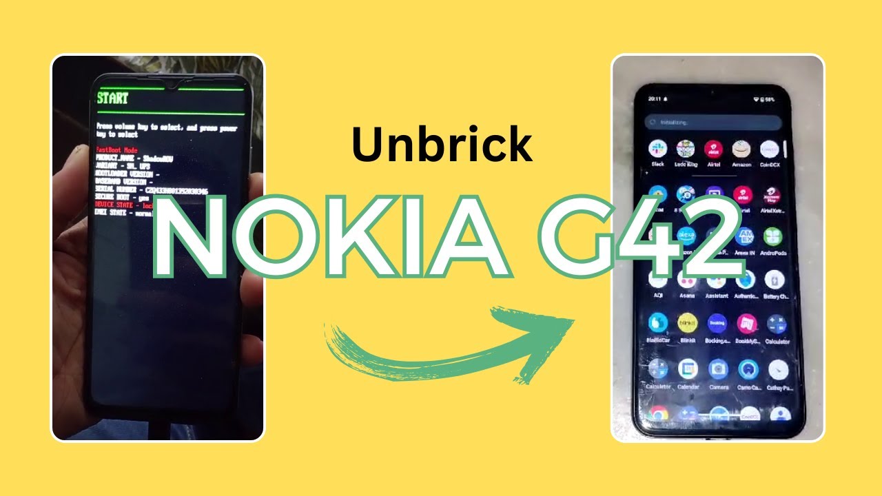 Fixing Nokia G42 stuck on fastboot without wiping data | Nokia G42 firmware flashing