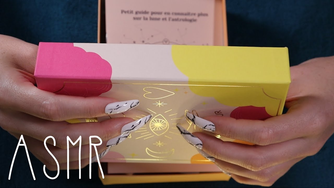 ASMR Birchbox unboxing triggers (🎧 no talking | tapping & scratching)